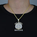 Iced Out Bling Money Motive Pendant Necklace