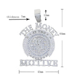Iced Out Bling Money Motive Pendant Necklace