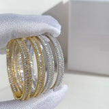 Iced Out CZ Princess Cut CZ Hoop Earrings