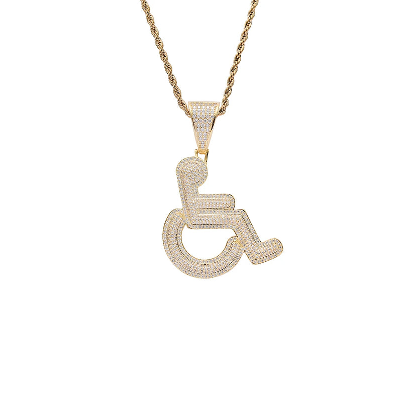 Brass CZ Pendants Hip Hop Necklace Party Gift CN242