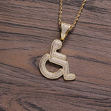 Brass CZ Pendants Hip Hop Necklace Party Gift CN242