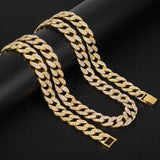Iced Out Chain Hip Hop Necklace Men Rapper Bling Silver Rhinestone CZ Choker