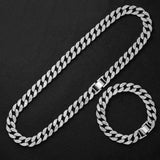 Iced Out Chain Hip Hop Necklace Men Rapper Bling Silver Rhinestone CZ Choker