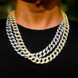 Iced Out Chain Hip Hop Necklace Men Rapper Bling Silver Rhinestone CZ Choker