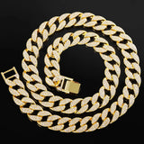 Iced Out Chain Hip Hop Necklace Men Rapper Bling Silver Rhinestone CZ Choker