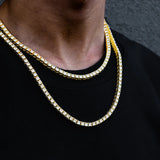 Iced Out 4mm CZ Tennis Chain Necklace for Men