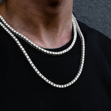 Iced Out 4mm CZ Tennis Chain Necklace for Men