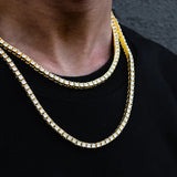 Iced Out 4mm CZ Tennis Chain Necklace for Men