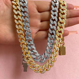 Crystal Cuban Choker Chunky Necklace Bling Rhinestone Hip Hop Rock Jewelry