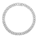 Crystal Cuban Choker Chunky Necklace Bling Rhinestone Hip Hop Rock Jewelry