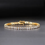Crystal Tennis Bracelet for Women Punk Hiphop AAA+ Cubic Zirconia
