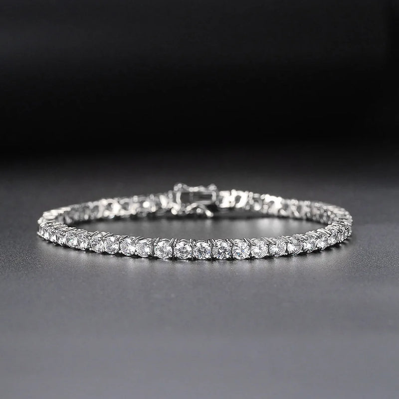 Crystal Tennis Bracelet for Women Punk Hiphop AAA+ Cubic Zirconia