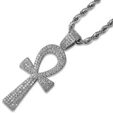 Egyptian Ankh Key Pendant Necklace Men's Hip Hop Jewelry