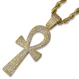 Egyptian Ankh Key Pendant Necklace Men's Hip Hop Jewelry