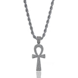 Egyptian Ankh Key Pendant Necklace Men's Hip Hop Jewelry