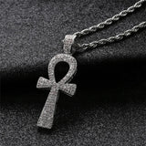 Egyptian Ankh Key Pendant Necklace Men's Hip Hop Jewelry