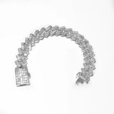 Iced Out Cuban Bracelet Chain Hip Hop Jewelry Choker with CZ Clasp
