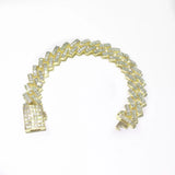 Iced Out Cuban Bracelet Chain Hip Hop Jewelry Choker with CZ Clasp
