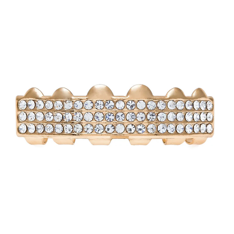 Iced Out Grillz Teeth Full Zircon Goth Hip Hop Jewelry