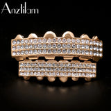 Iced Out Grillz Teeth Full Zircon Goth Hip Hop Jewelry