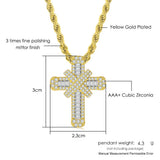 Iced Out Cross Necklace for Women Hip Hop Zircon Neck Chain