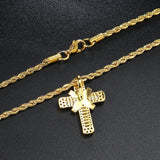 Iced Out Cross Necklace for Women Hip Hop Zircon Neck Chain