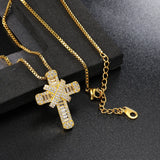 Iced Out Cross Necklace for Women Hip Hop Zircon Neck Chain