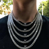 Iced Out Tennis Chain Bling Hip-Hop Necklace 3MM/4/5MM 16/18/20/22/24/30inch