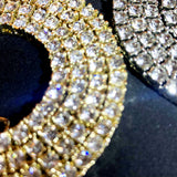 Iced Out Tennis Chain Necklace 3MM 5MM 1 Row Rhinestone Choker Necklaces