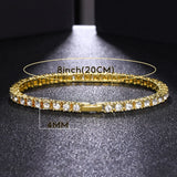 Iced Out Tennis Chain Necklace 3MM 5MM 1 Row Rhinestone Choker Necklaces