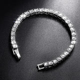 Iced Out Tennis Chain Necklace 3MM 5MM 1 Row Rhinestone Choker Necklaces