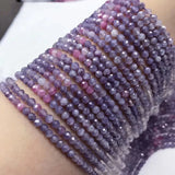 15in Plum Blossom Tourmaline 3mm Round Beads S925 Jewelry Making Set