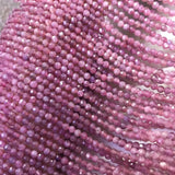 15in Plum Blossom Tourmaline 3mm Round Beads S925 Jewelry Making Set