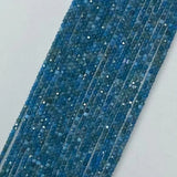Natural Apatite Square Faceted Beads 2.5mmx2.5mm, 4mmx4mm