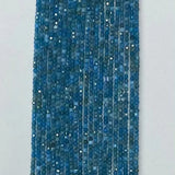 Natural Apatite Square Faceted Beads 2.5mmx2.5mm, 4mmx4mm
