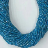 Natural Apatite Square Faceted Beads 2.5mmx2.5mm, 4mmx4mm