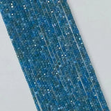 Natural Apatite Square Faceted Beads 2.5mmx2.5mm, 4mmx4mm