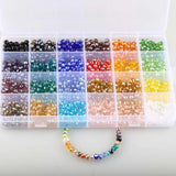 24 Box Combo 6mm Flat Bead Crystal Loose Beads DIY Jewelry Beads