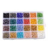 24 Box Combo 6mm Flat Bead Crystal Loose Beads DIY Jewelry Beads