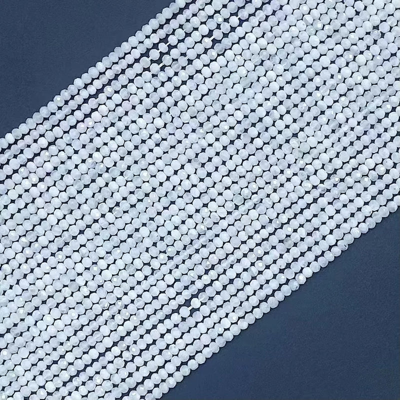 Moonstone Faceted Bead Set - 2mmx3mm, 2mmx4mm, 4mmx6mm Roundel Beads