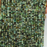 Natural Africa Turquoise Faceted Beads 2mmx3mm 2mmx4mm 4mmx6mm