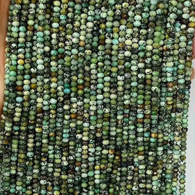Natural Africa Turquoise Faceted Beads 2mmx3mm 2mmx4mm 4mmx6mm