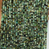 Natural Africa Turquoise Faceted Beads 2mmx3mm 2mmx4mm 4mmx6mm