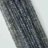 Natural Labradorite Roundel Faceted Beads for Jewelry Making