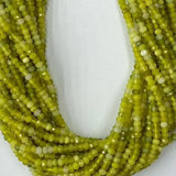 Natural Lemon Jade Faceted Beads 2MMx3MM-4MMx6MM
