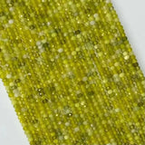 Natural Lemon Jade Faceted Beads 2MMx3MM-4MMx6MM