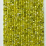 Natural Lemon Jade Faceted Beads 2MMx3MM-4MMx6MM