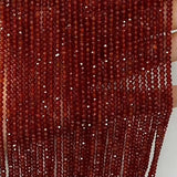Natural Red Agate Roundel Faceted Beads for Jewelry Making