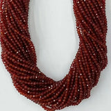 Natural Red Agate Roundel Faceted Beads for Jewelry Making