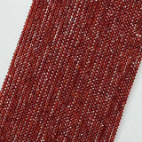 Natural Red Agate Roundel Faceted Beads for Jewelry Making